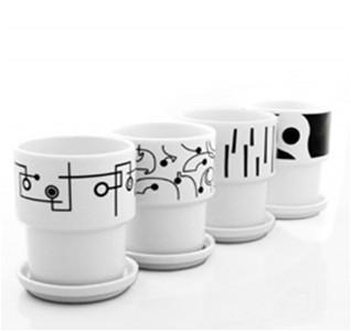 Not Neutral "In the Mix" Mugs with Lids - set of 4