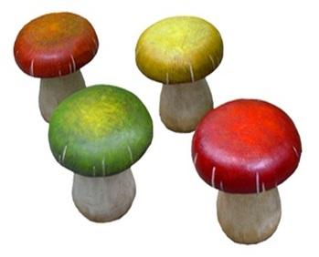 Streamline Toad Stools (set of 2)