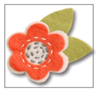 Giddy Giddy Felt French Barrette - Orange