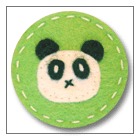 Giddy Giddy Felt Little Girl Hairclip - Panda