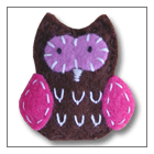 Giddy Giddy Felt Little Girl Hairclip - Owl