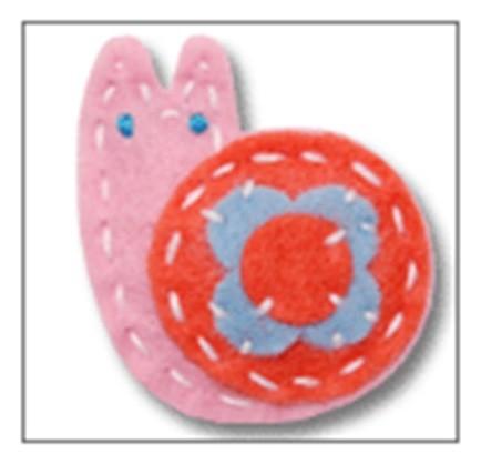 Giddy Giddy Felt Little Girl Hairclip - Snail