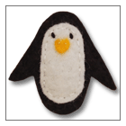 Giddy Giddy Felt Little Girl Hairclip - Tuxedo Penguin