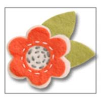 Giddy Giddy Felt French Barrette - Orange