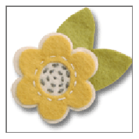 Giddy Giddy Felt French Barrette - Yellow