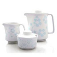 Not Neutral "Blue Flora" Coffee Service ~ New Design