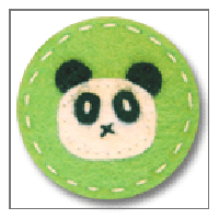 Giddy Giddy Felt Little Girl Hairclip - Panda