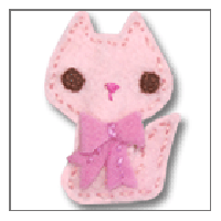 Giddy Giddy Felt Little Girl Hairclip - Kitty