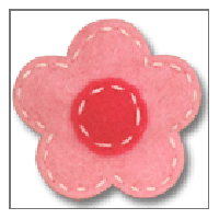 Giddy Giddy Felt Little Girl Hairclip - Pink Flower