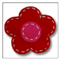 Giddy Giddy Felt Little Girl Hairclip - Red Flower