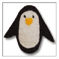 Giddy Giddy Felt Little Girl Hairclip - Tuxedo Penguin
