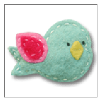 Giddy Giddy Ponytail Felt Hairband - Teal Bird