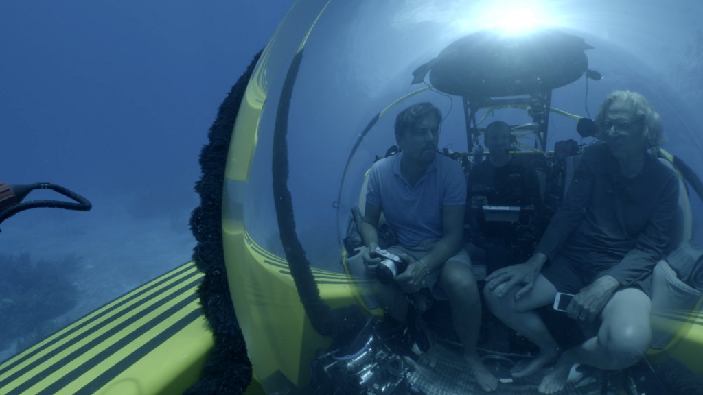 THE BAHAMAS- Leonardo diving with Jeremy Jackson discussing the oceans. For two years, Leonardo DiCaprio has criss-crossed the planet in his role as UN messenger of Peace on Climate Change. This film, executive produced by Brett Ratner and Martin Scorsese, follows that journey to find both the crisis points and the solutions to this existential threat to human species.  © 2016 RatPac Documentary Films, LLC and Greenhour Corporation, Inc. All rights reserved.