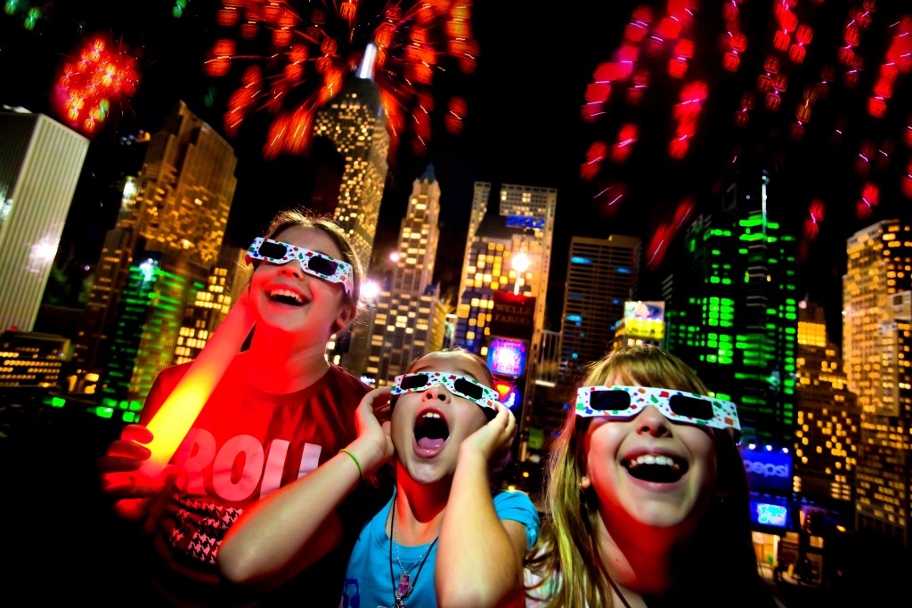 WINTER HAVEN, FL – December 31, 2011 -- Fireworks explode over Miniland USA on New Year's Eve at LEGOLAND® Florida, Central Florida's newest theme park. LEGOLAND Florida provides interactive entertainment for families with children ages 2-12 . (PHOTO/LEGOLAND Florida, Merlin Entertainments Group, Chip Litherland)