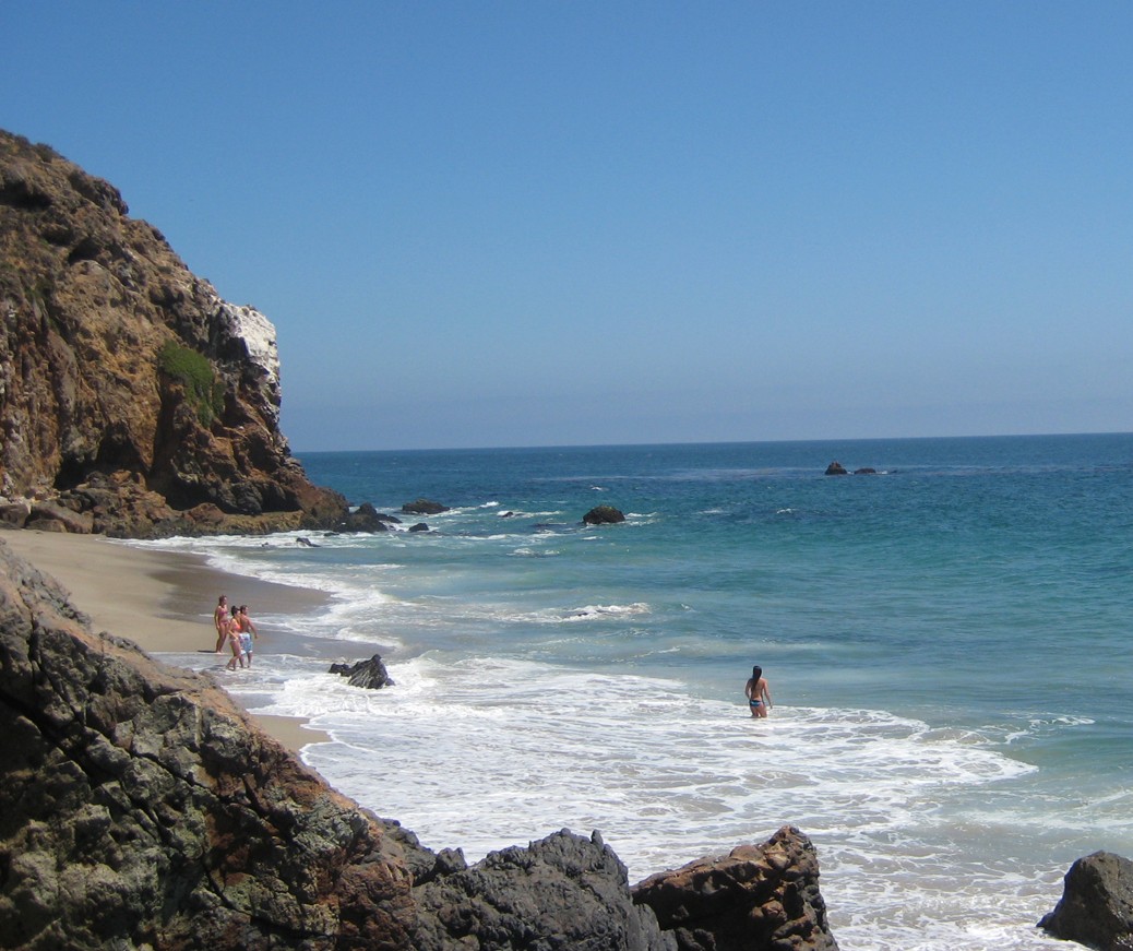 point-dume-people-wading