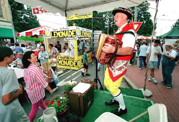 Fred Burri entertains with Swiss yodelling during a previous Orange International Street Fair.