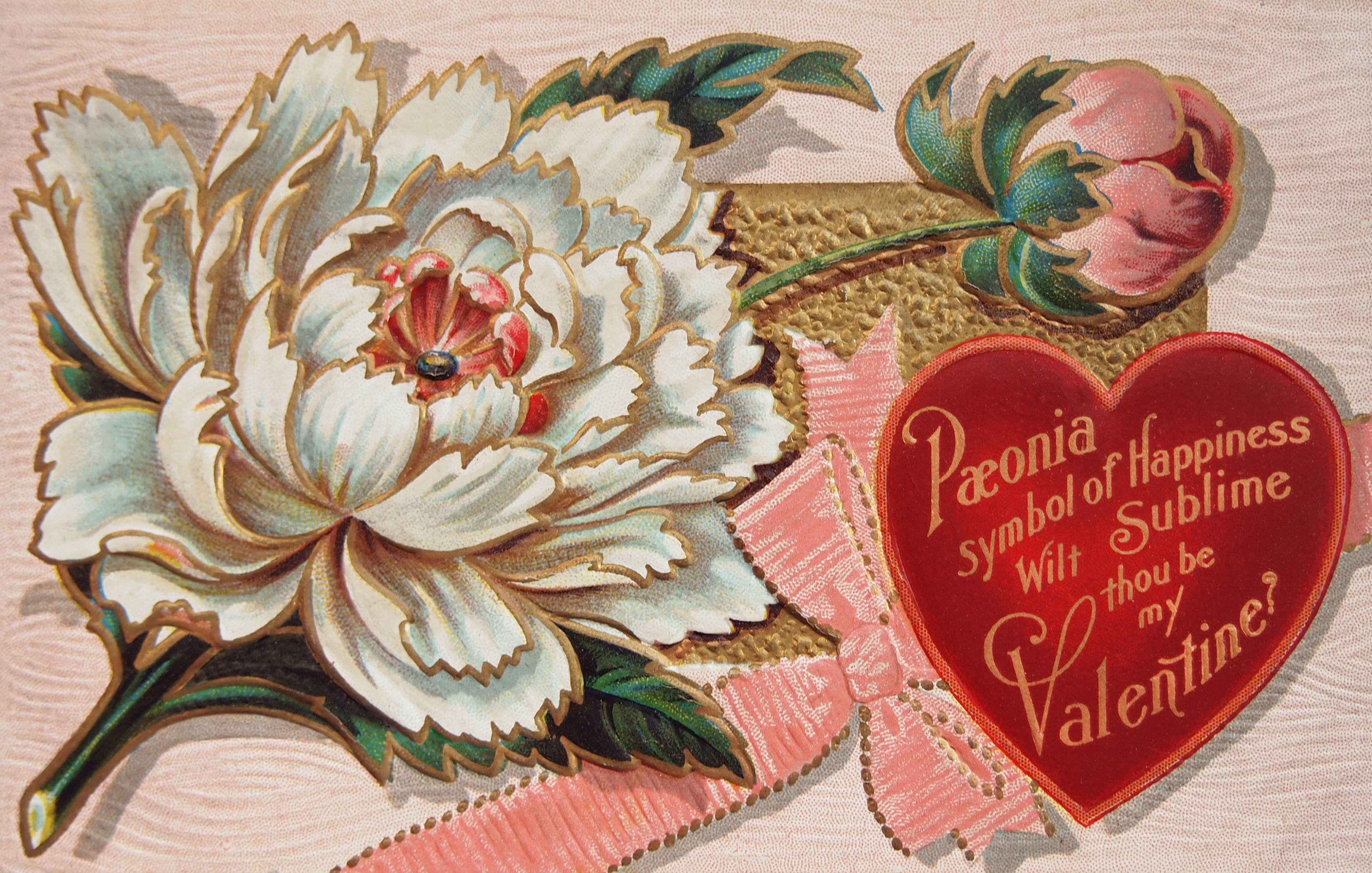 Victorian Valentine Miniature Dollhouse Valentine's Day Art Picture 