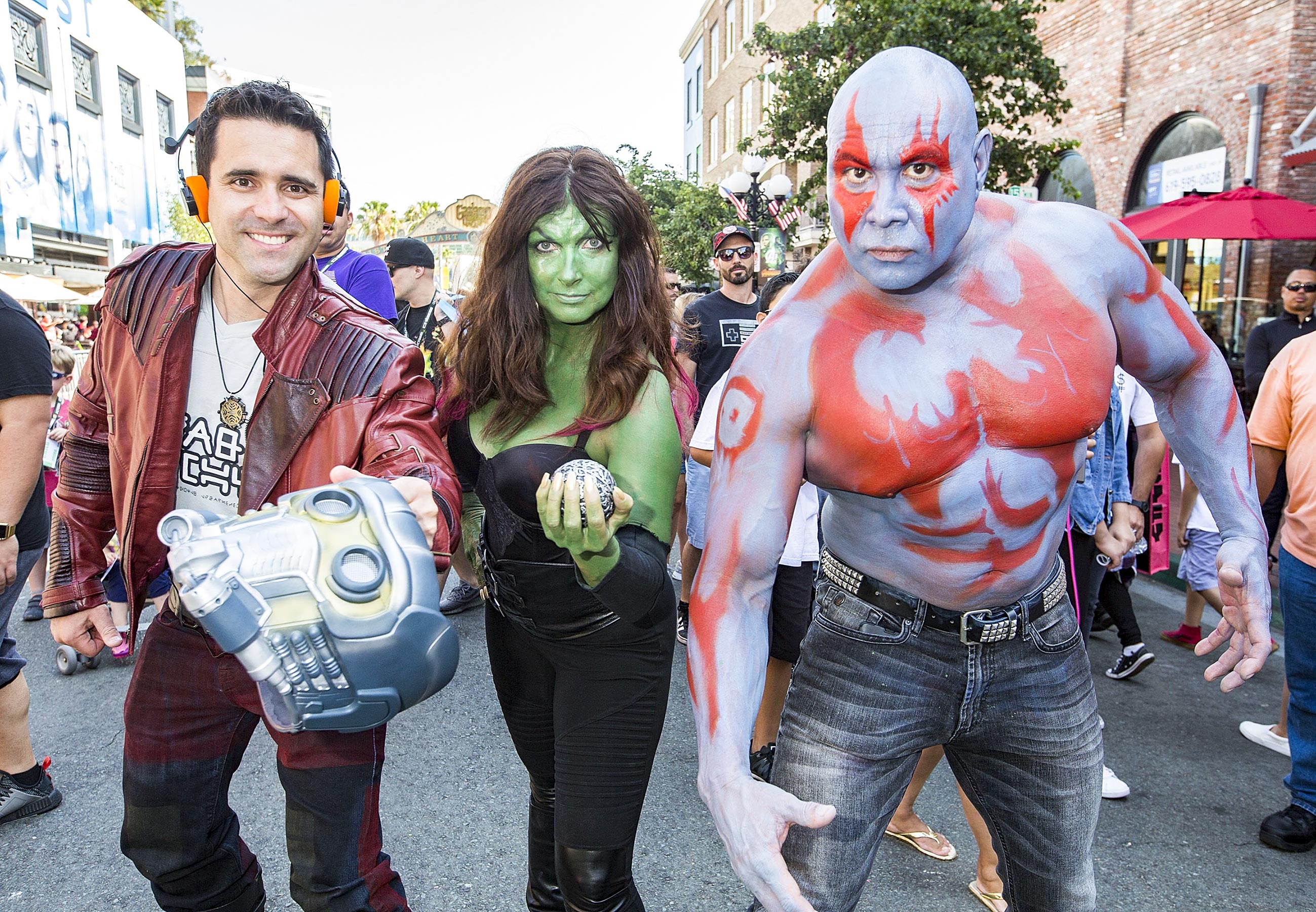 SAN DIEGO, CA - JULY 19:  Fans in costume attend Comic-Con International on July 19, 2018 in San Diego, California.  (Photo by Daniel Knighton/FilmMagic)